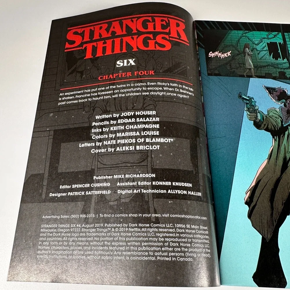 Stranger Things SIX  PREQUEL Comic Books Dark Horse #1 #2 #3 #4  Aleksi Briclot